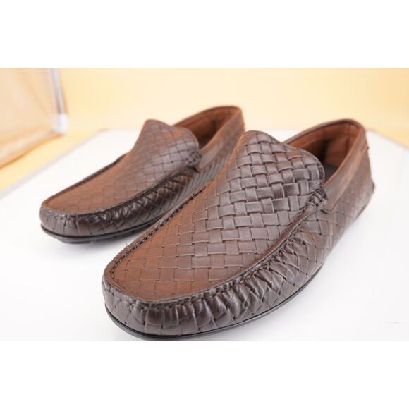 To Boot New York Bahama Dark Brown Leather Woven Men\'s loafers Size 9 Driver main image 10